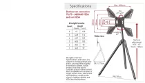 Suport tripod portabil Barkan DTP410, 13-83, Max 50kg - Imagine 2
