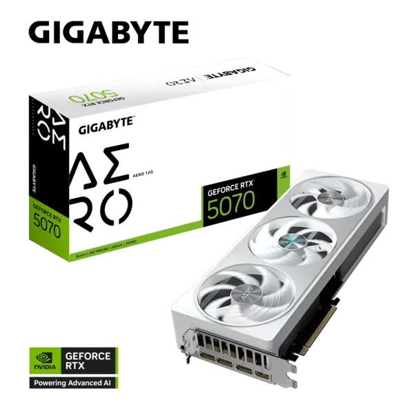 GeForce RTX 5070 AERO 12G, Gigabyte, 192 bit - Imagine 9