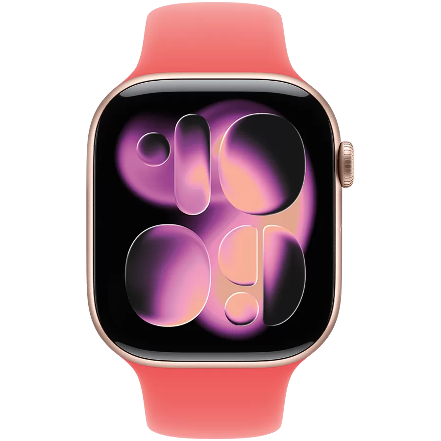 Band sport Apple AW BAND 46MM Bright Guava M/L - Imagine 2