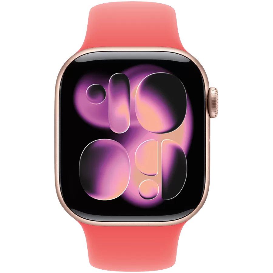 Band sport Apple AW BAND 42MM Bright Guava M/L - Imagine 2