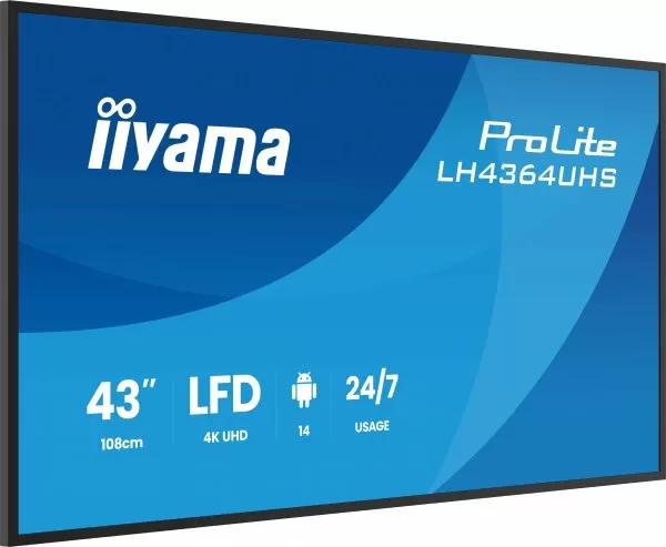 Monitor Iiyama LH4364UHS-B1AG 43'' UHD 3840x2160 60Hz - Imagine 4