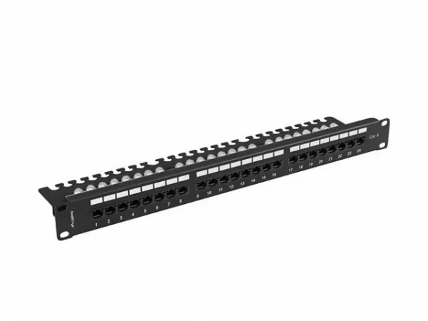 Patch panel LANBERG PPU6-1124-B 24 porturi Cat.6 UTP - Imagine 2