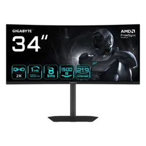 Monitor Gigabyte GS34WQCA 34 WQHD 120Hz 1ms - Imagine 1