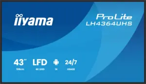 Monitor Iiyama LH4364UHS-B1AG 43'' UHD 3840x2160 60Hz - Imagine 2