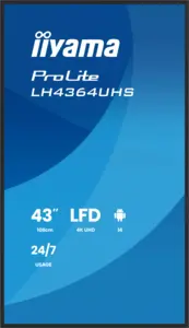 Monitor Iiyama LH4364UHS-B1AG 43'' UHD 3840x2160 60Hz - Imagine 3