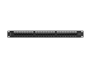 Patch panel LANBERG PPU6-1124-B 24 porturi Cat.6 UTP - Imagine 3