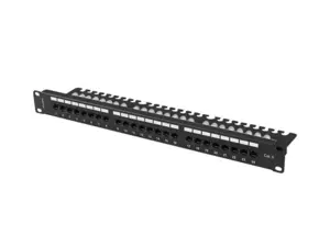 Patch panel LANBERG PPU6-1124-B 24 porturi Cat.6 UTP - Imagine 1
